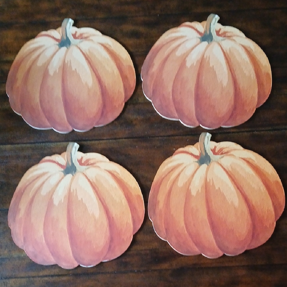 Pottery Barn Placemats Pumpkin Shape Cork Tablescape Placemats Set Of 4